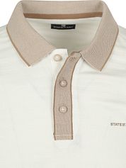  State of Art Poloshirt Jersey Structured Stripe White