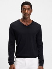 BOSS Pullover Melba Wool Dark Blue