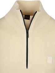 BOSS Kanobix Half Zip Sweater Ecru 