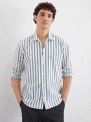 Marc O'Polo Overhemd Stripe Blue 