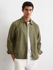 Marc O'Polo Overshirt Linen Blend Olive Green