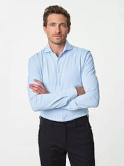 John Miller Shirt Hyperstretch Light Blue