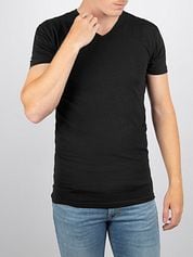 Slater 2-pack Stretch V-neck T-shirt Black