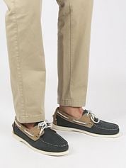 Sebago Deck Shoes Docksides Portland Navy Beige