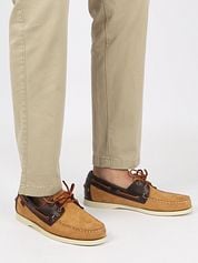Sebago Deck Shoes Docksides Portland Beige Brown