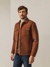 State Of Art Overshirt Wool Blend Brique