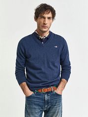 Gant Pullover V-Neck Jeans Blue