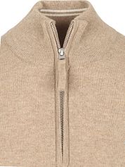Gant Halfzip Wool Sweater Logo Beige