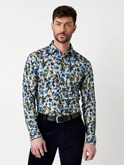 Desoto Shirt Print Floral Blue 