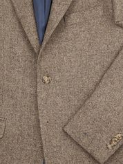Suitable Blazer Herringbone Merino Wool Light Brown