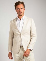 Suitable Blazer Linen Herringbone Ecru