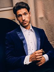 Suitable Smoking Blazer Velvet Navy