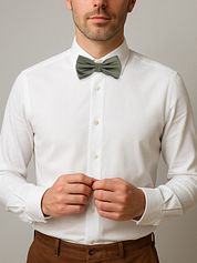 Suitable Satin Bow Tie Olive