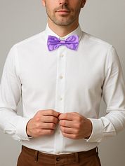 Suitable Satin Bow Tie Purple