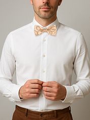 Suitable Satin Bow Tie Beige