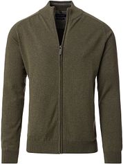 Casa Moda Pullover Zip Olive Green