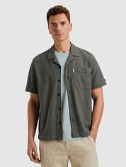 Cast Iron Short-sleeve Shirt Jersey Structure Taupe