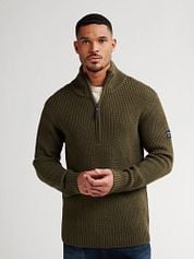 Petrol Half Zip Pullover Army Green