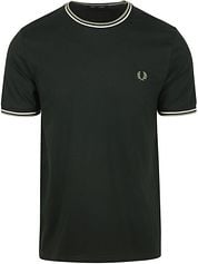 Fred Perry M1588 Twin Tipped T Shirt Dark Green