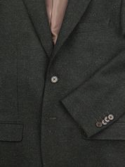 Suitable Blazer Herringbone Merino Wool Dark Green