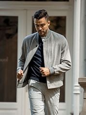 Suitable Bomber Flannel Grey