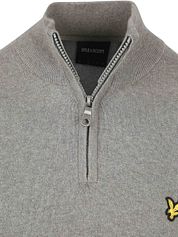 Lyle & Scott Half Zip Pullover Merino Wool Grey
