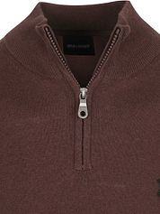 Lyle & Scott Half Zip Pullover Merino Wool Espresso