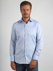 Suitable Shirt Knitted Piqué Light Blue