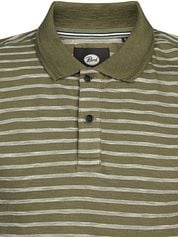 Petrol Polo Shirt Stripes Green