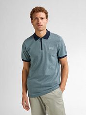 Petrol Half Zip Polo Shirt Keyline Ocean Blue