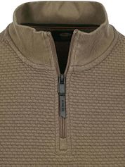 Petrol Half Zip Pullover Structure Olive