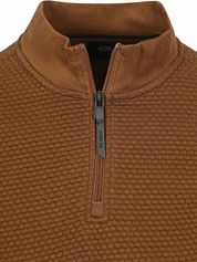 Petrol Half Zip Pullover Structure Brique