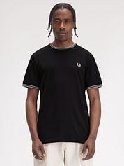 Fred Perry M1588 Twin Tipped T Shirt Black