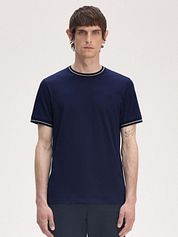 Fred Perry M1588 Twin Tipped T Shirt Navy