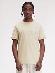 Fred Perry M1588 Twin Tipped T Shirt Beige