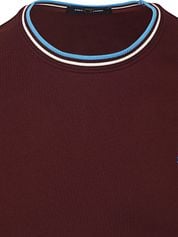 Fred Perry M1588 Twin Tipped T Shirt Bordeaux