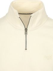 Superdry Half Zip Pullover Henley Essential Ecru