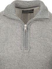 Marc O'Polo Halfzip Rib Grey
