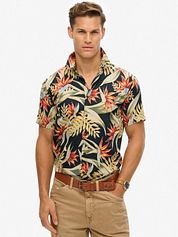 Superdry Shirt Print Hawaiian Bird of paradise