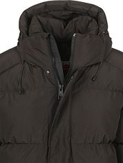 Superdry Long Puffer Jacket Hooded Black