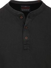 Superdry Pullover Henley Waffle Washed Anthracite