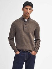 Barbour Mocker Sweater Wool Taupe