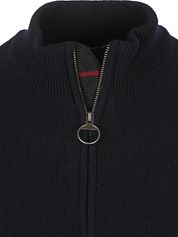 Barbour Half Zip Pullover Wool Navy