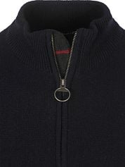 Barbour Half Zip Pullover Wool Navy