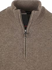 Barbour Half Zip Pullover Wool Taupe