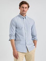 McGregor Shirt Poplin Stripes Blue