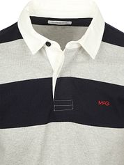 McGregor Rugbyshirt Stripe Navy Grey