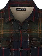 Barbour Overshirt Wool Blend Plaid Willberry Olive