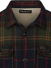 Barbour Overshirt Wool Blend Plaid Willberry Olive