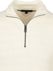 Tommy Hilfiger Pullover Halfzip Structure Ivory 